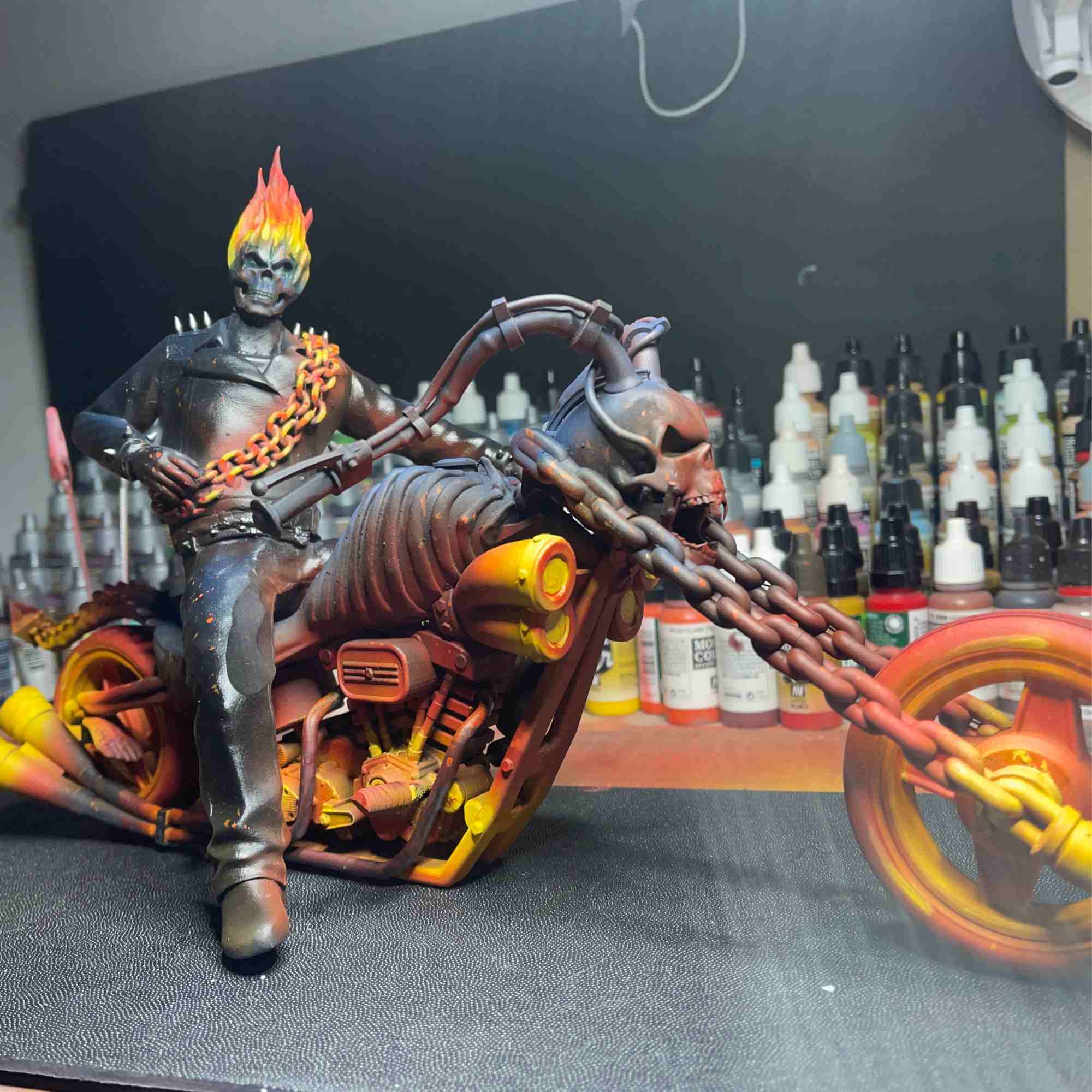 Ghost Rider Diorama A Bold Collectible Gift for Gamers – Artmellows 3D