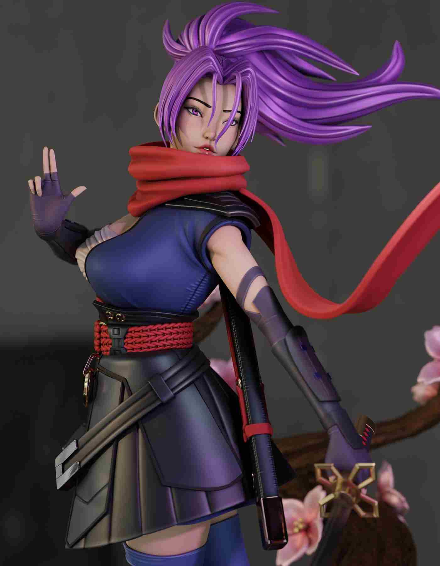 Psylocke from Marvel Rivals Statue- Custom made for your Vision