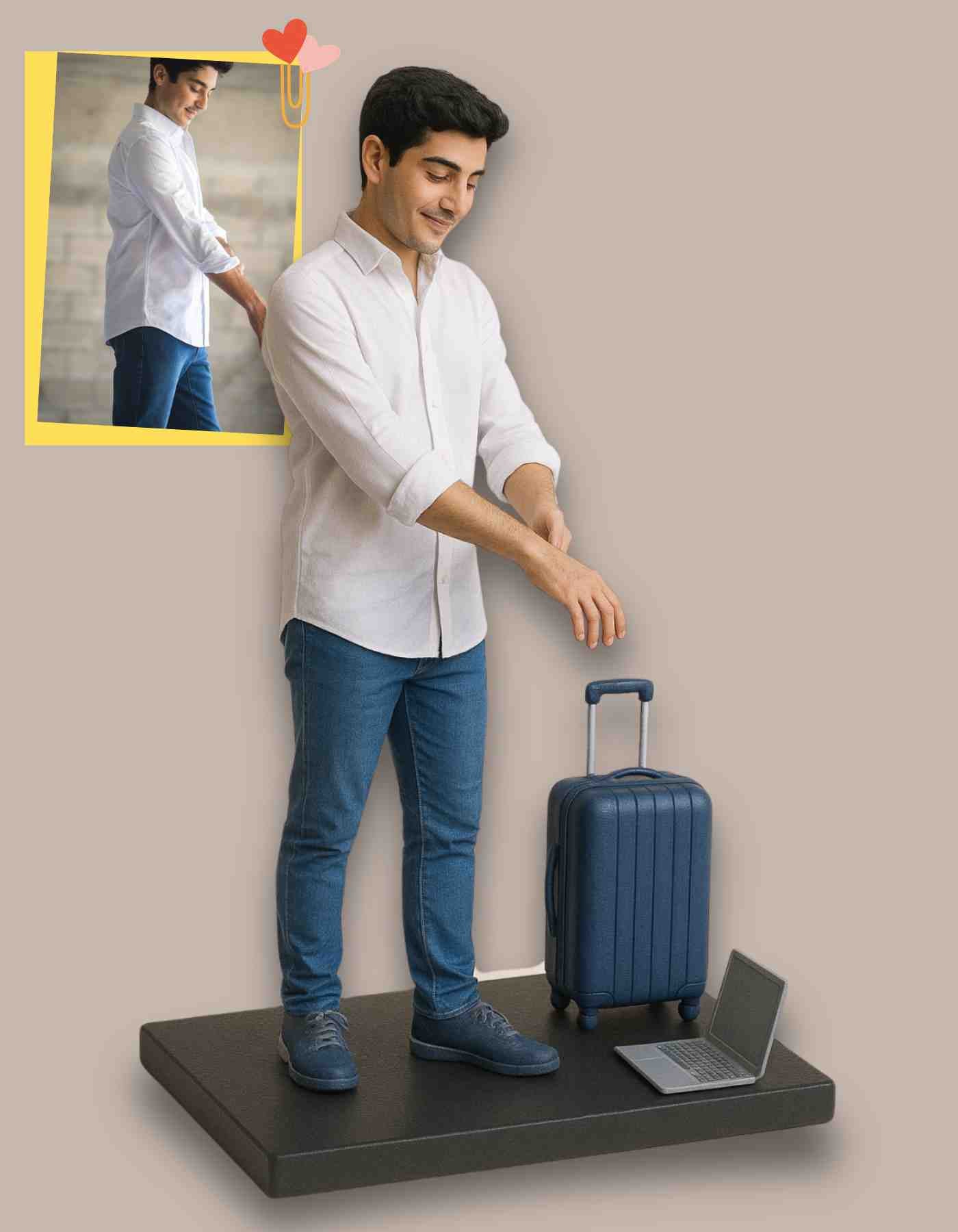 3D Mini me Figurines with fancy custom base