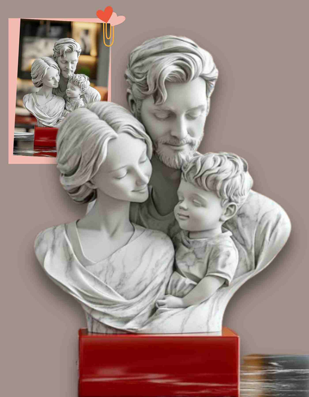 Custom Family sculpture ( Bust)- Unique Keepsakes & Gifts