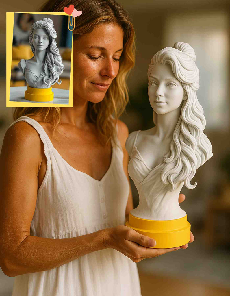 Custom woman sculpture- Personalized Busts for Timeless Elegance!