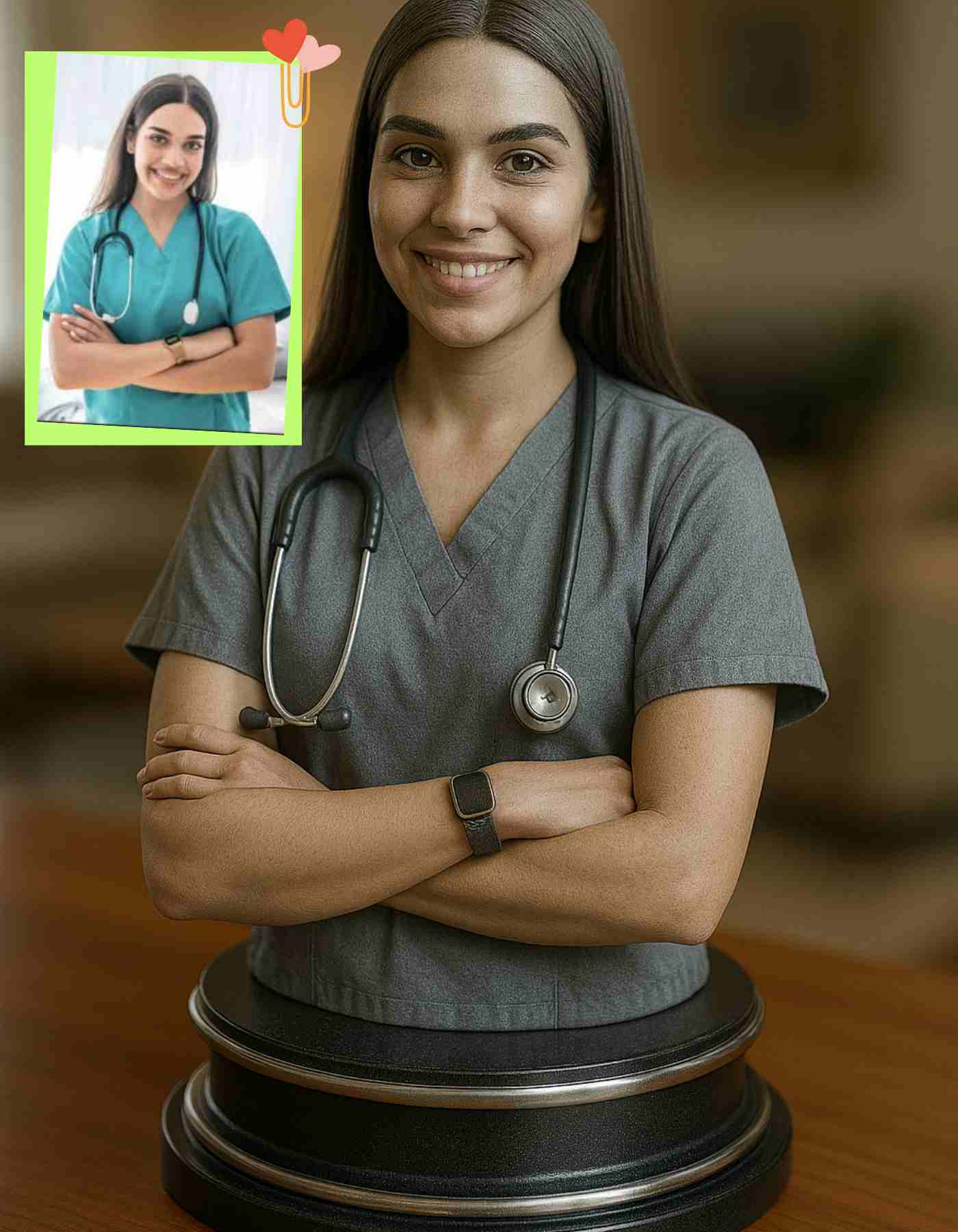 Custom Nurse gifts-Custom 3D Printed Nurse Sculptures - Unique Gifts & Decor