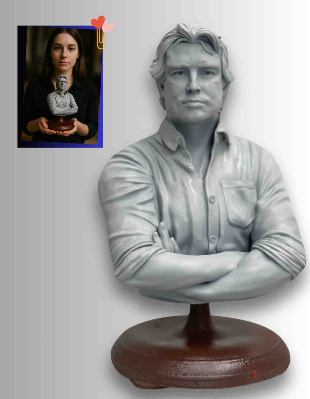 Bust sculpture ; Personalized 3D Art for Timeless Elegance!