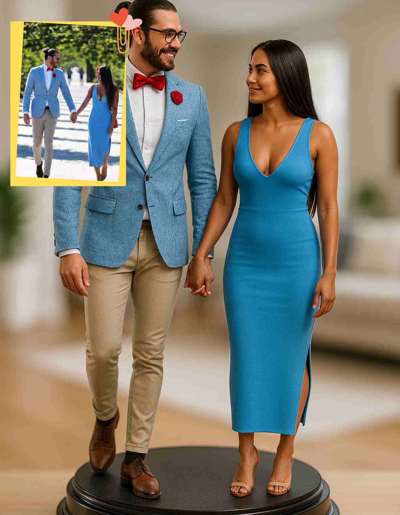 Custom Romantic gifts for her : Romantic Custom 3D Figurines