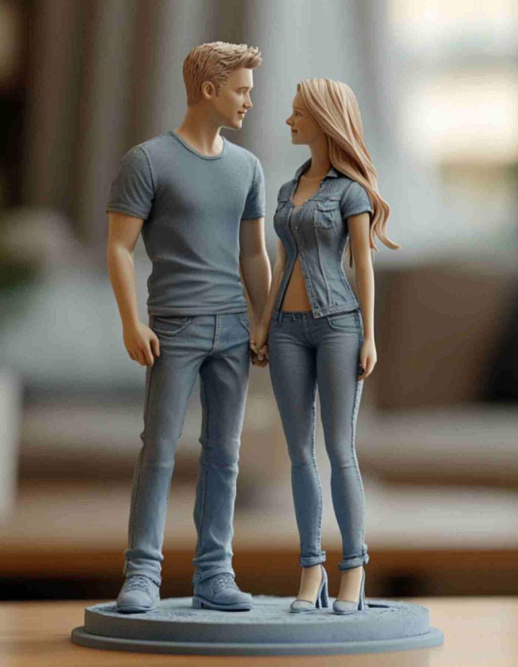 3D couple : Custom couple figurines in any pose you Love
