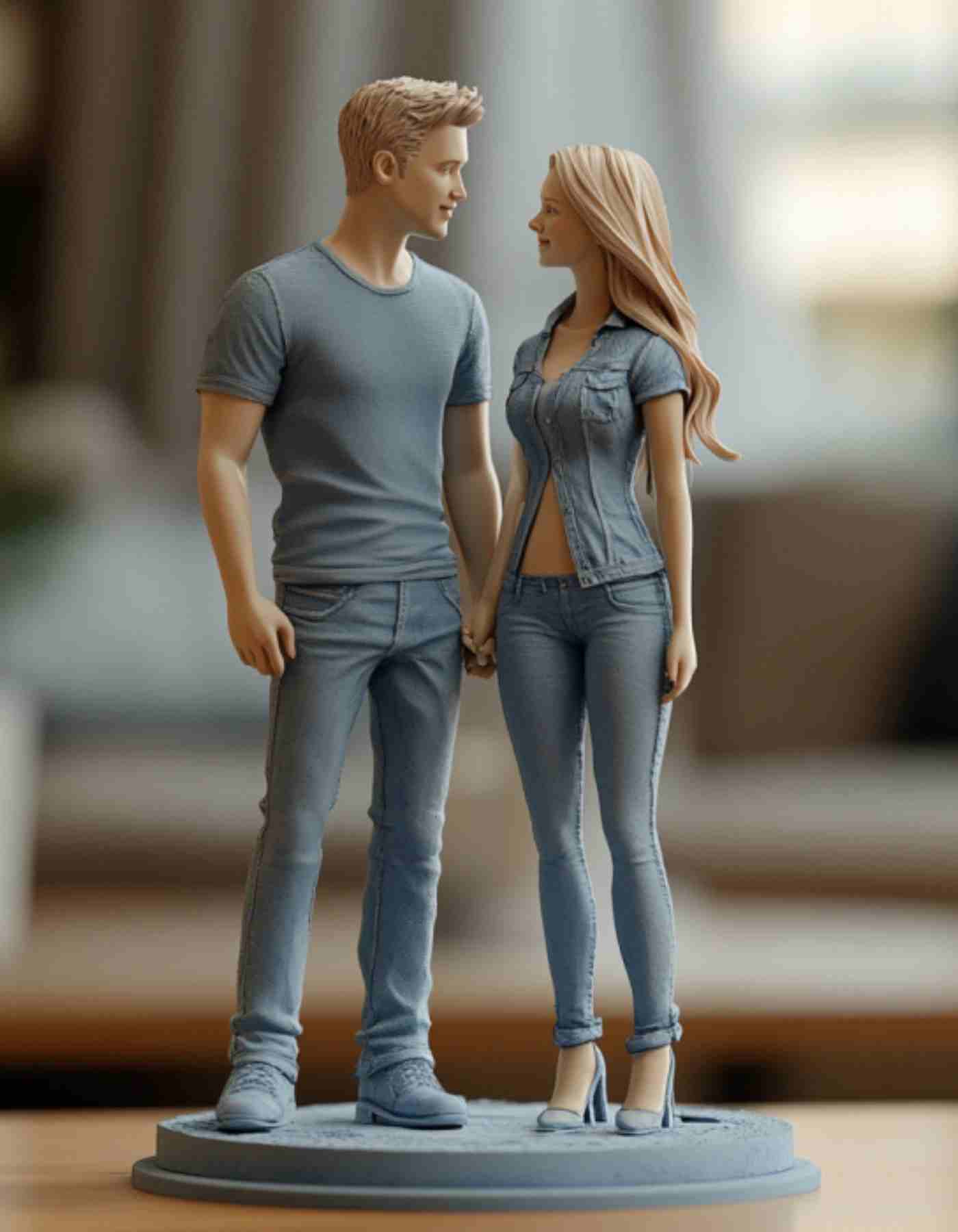 3D couple : Custom couple figurines in any pose you Love