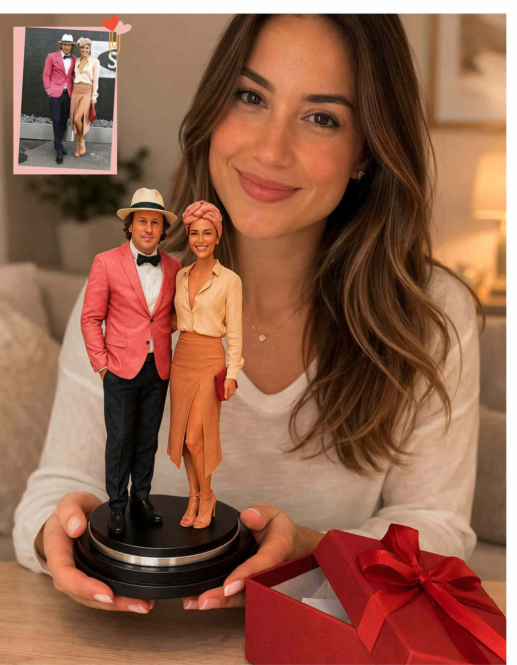 3D couple figurines, crafted in any pose you love