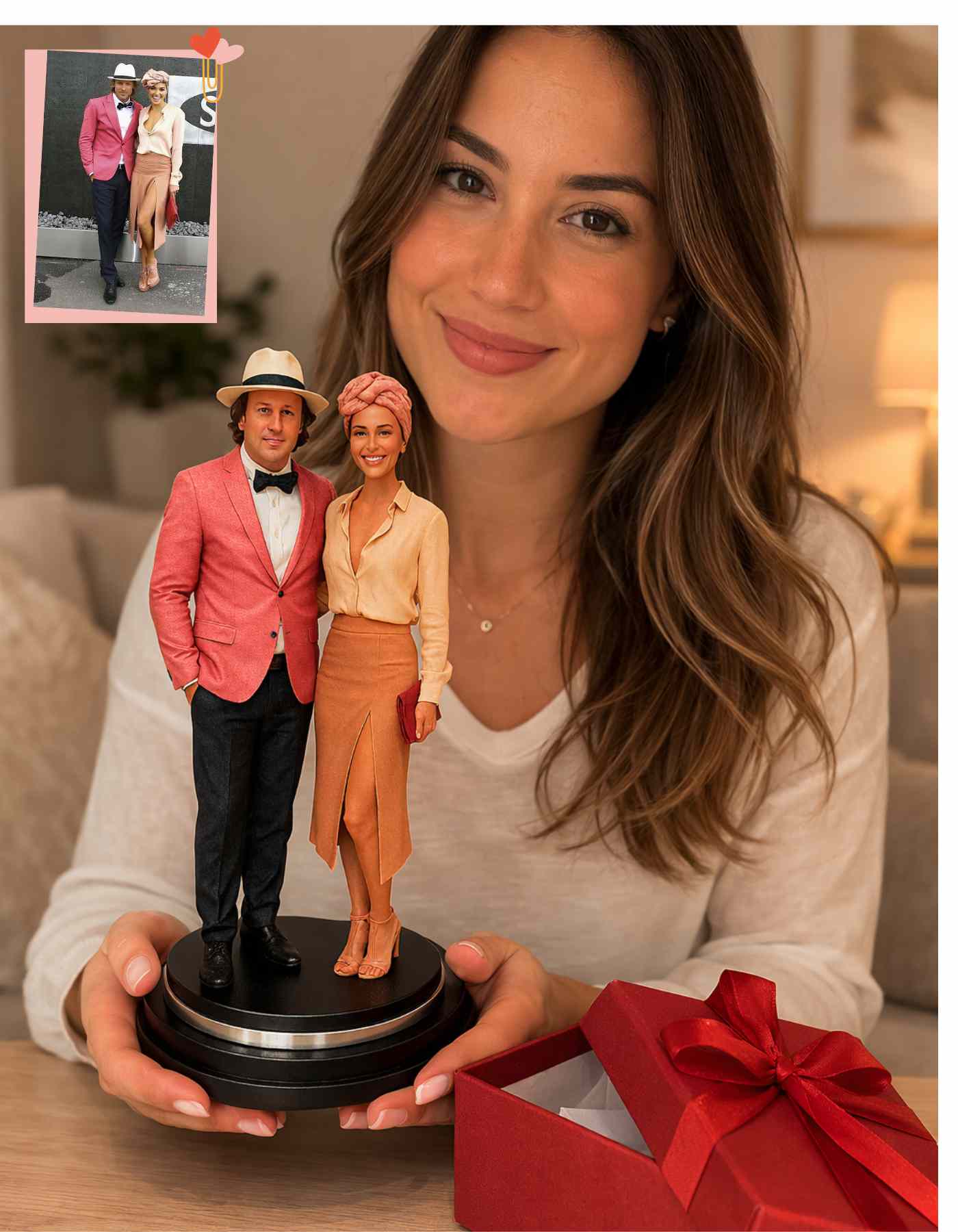 3D couple figurines, crafted in any pose you love