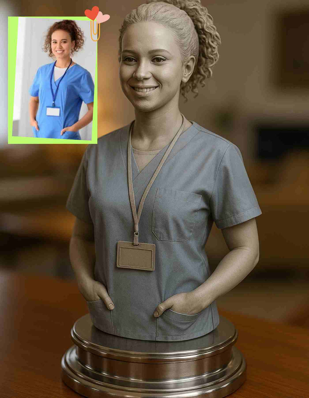 Custom Nurse gifts-Custom 3D Printed Nurse Sculptures - Unique Gifts & Decor