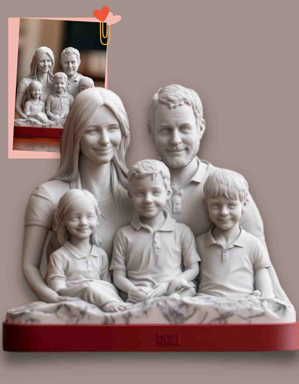 Custom Family sculpture ( Bust)- Unique Keepsakes & Gifts