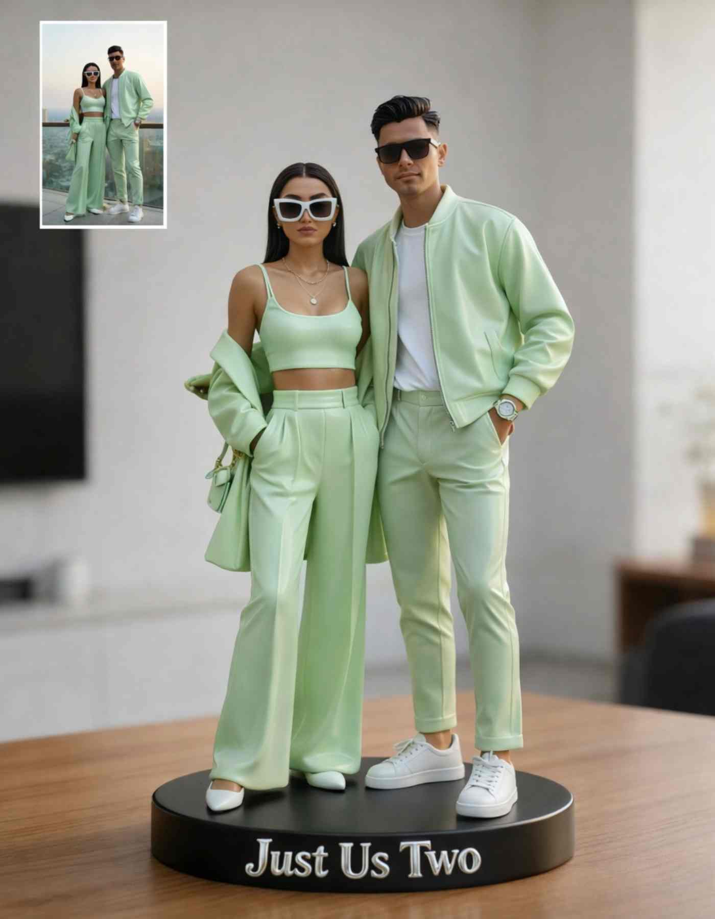 3D couple figurines, crafted in any pose you love