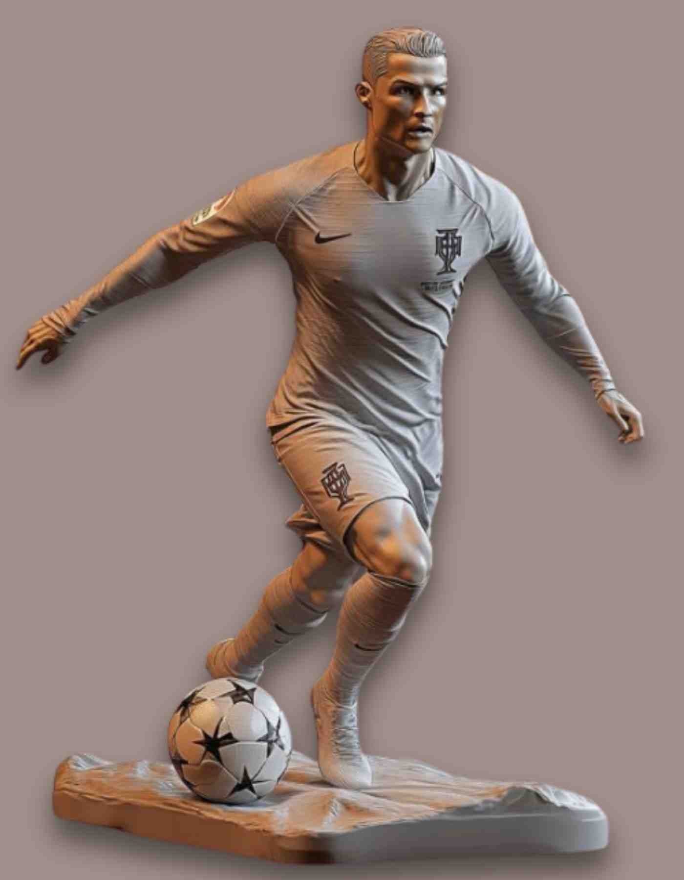 Ronaldo action figure:  Custom made Soccer star  Figurines & Busts