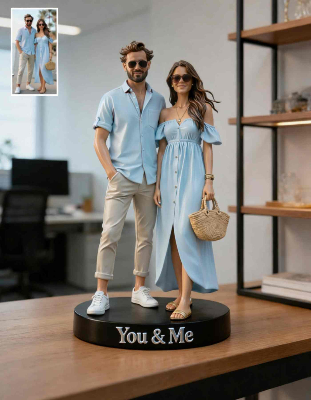 3D couple figurines, crafted in any pose you love