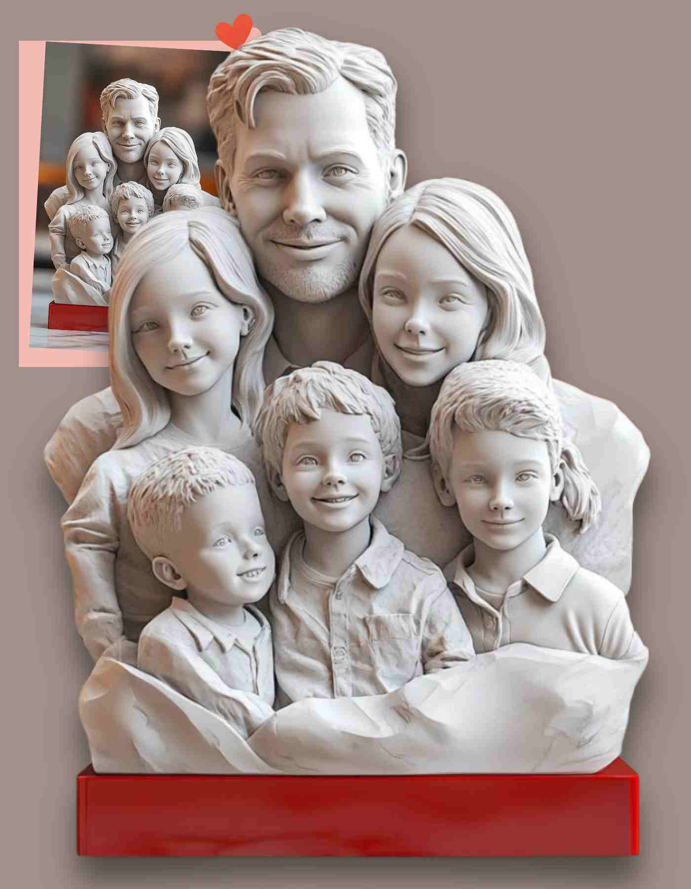 Custom Family sculpture ( Bust)- Unique Keepsakes & Gifts