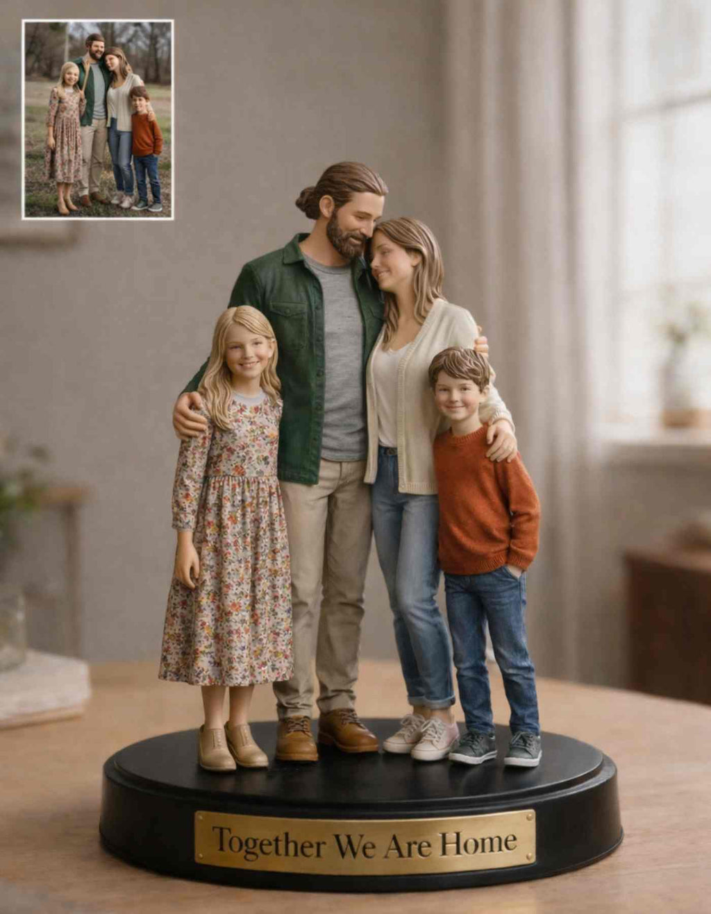 3D family figurines celebrating the love that holds you together