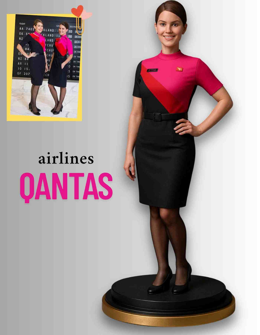 Custom Flight Attendant Figurine: realistic Figurines