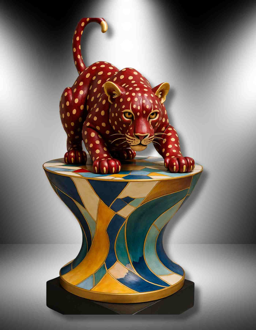 Custom Leopard Statement Sculpture | Luxury Decor for Modern Interiors