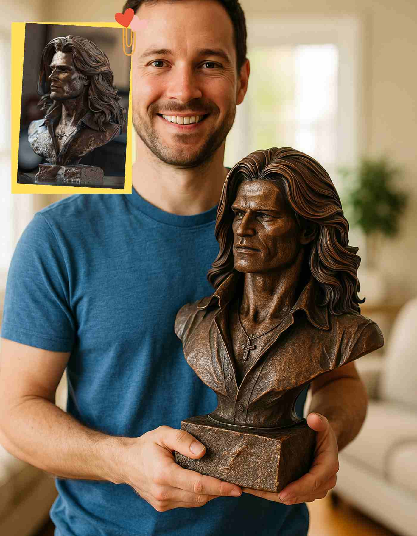 Custom woman sculpture- Personalized Busts for Timeless Elegance!