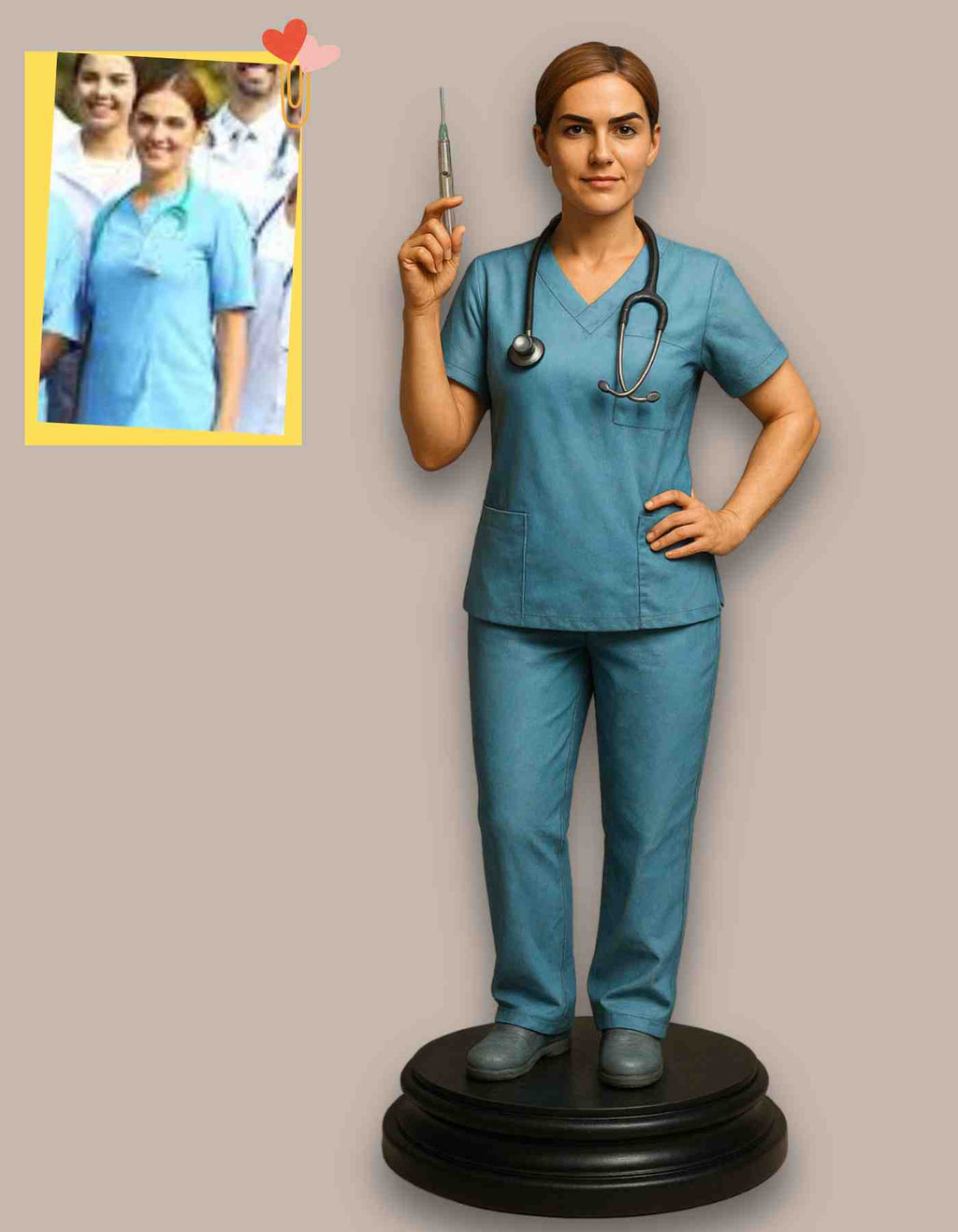 Custom Nurse gifts-Custom 3D Printed Nurse Sculptures - Unique Gifts & Decor