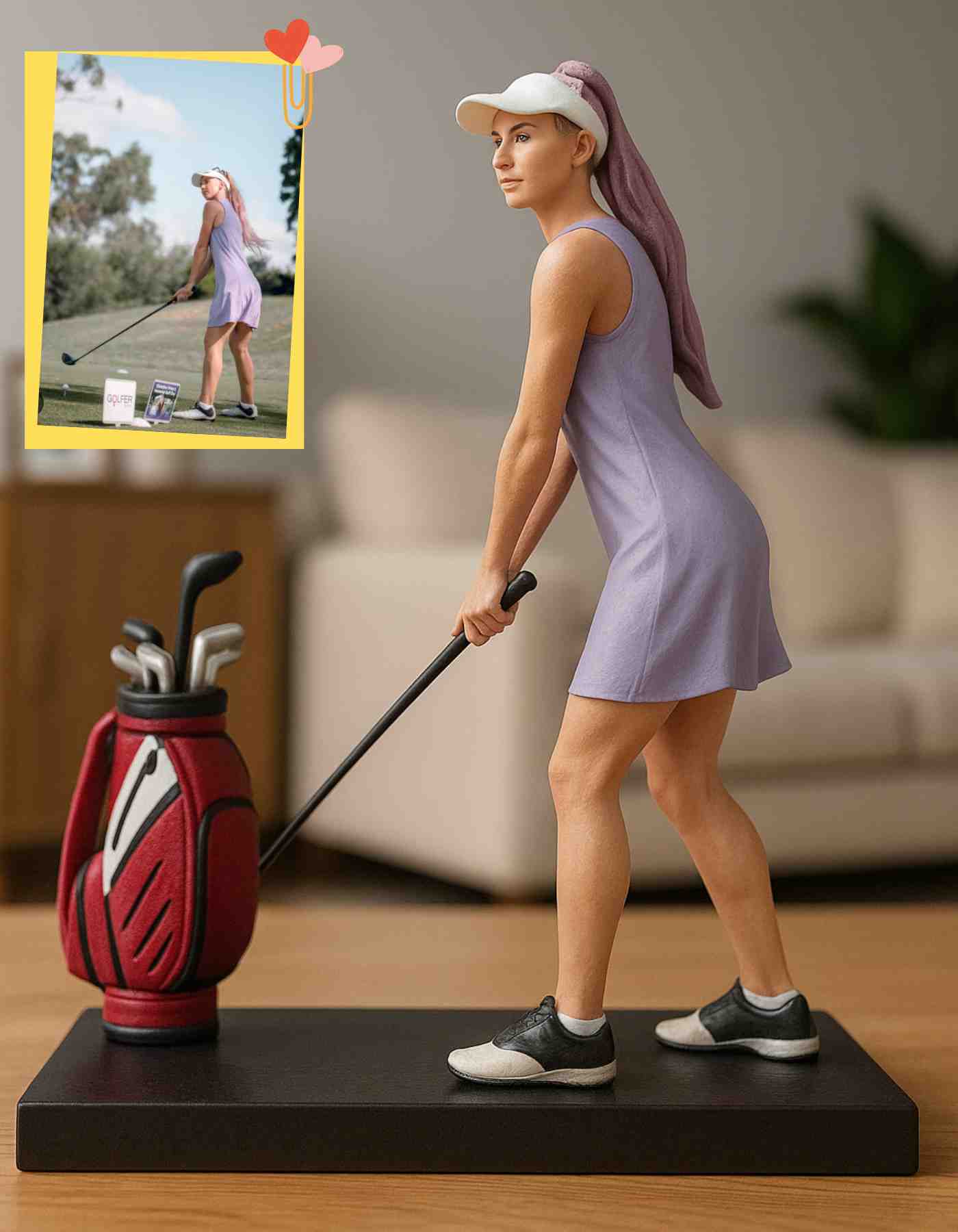 Luxury golf gifts: Custom made for you in your fave pose
