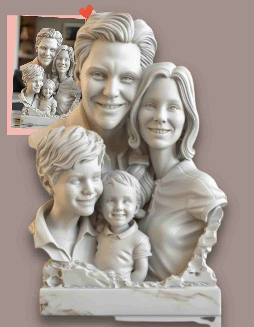 Custom Family sculpture ( Bust)- Unique Keepsakes & Gifts