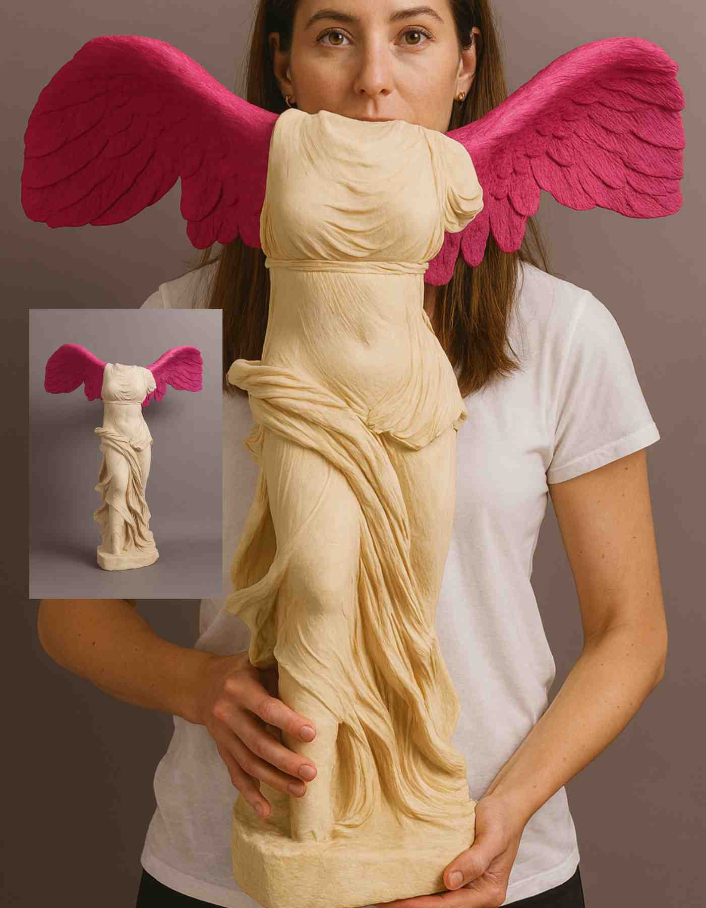 3D printed Winged Angel Sculpture