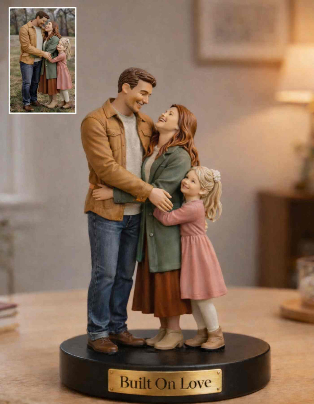 Personalized Family Sculpture Figurine A Full Sculpture Keepsake