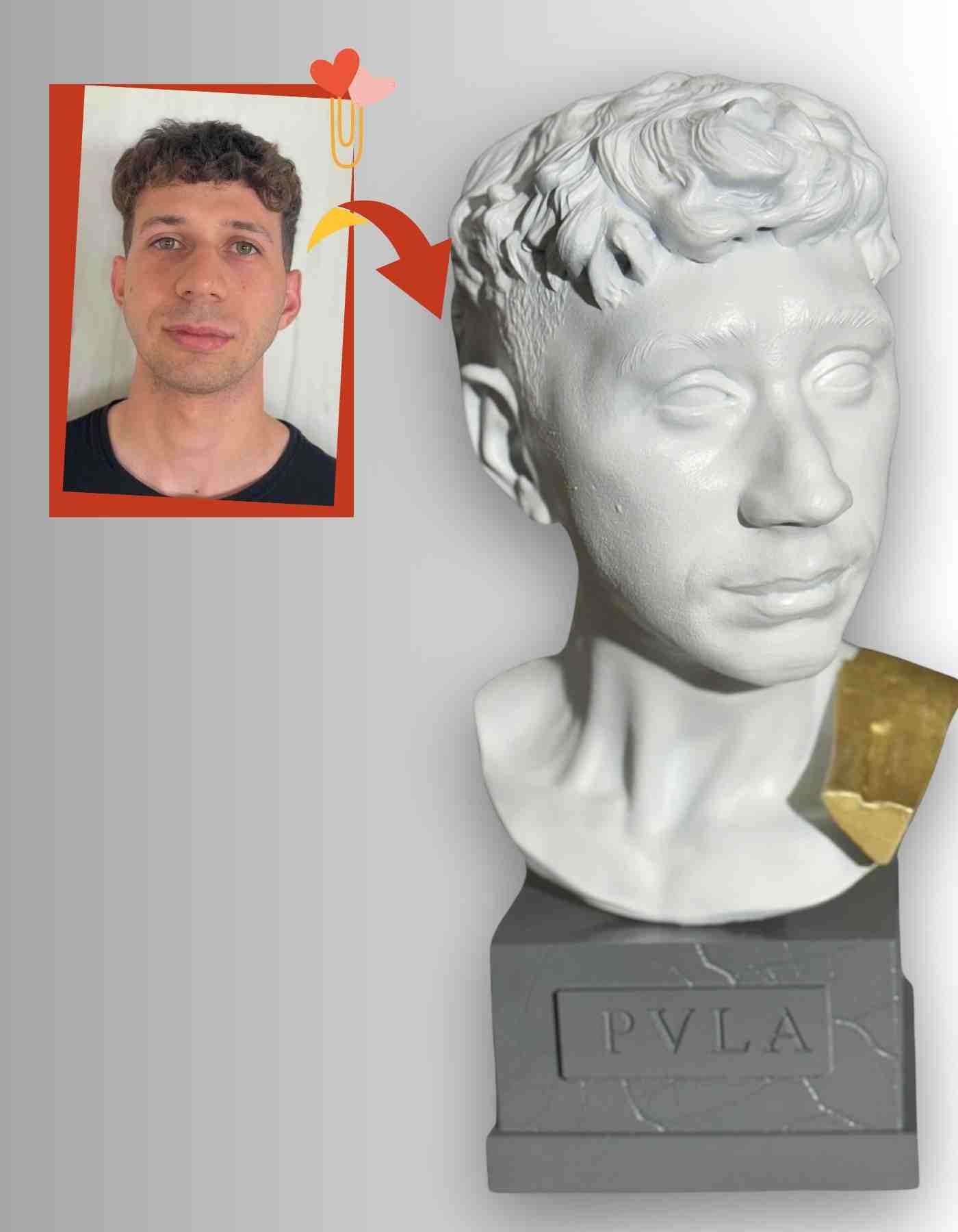 Custom Bust sculpture- Personalized 3D Art Crafted to Perfection!