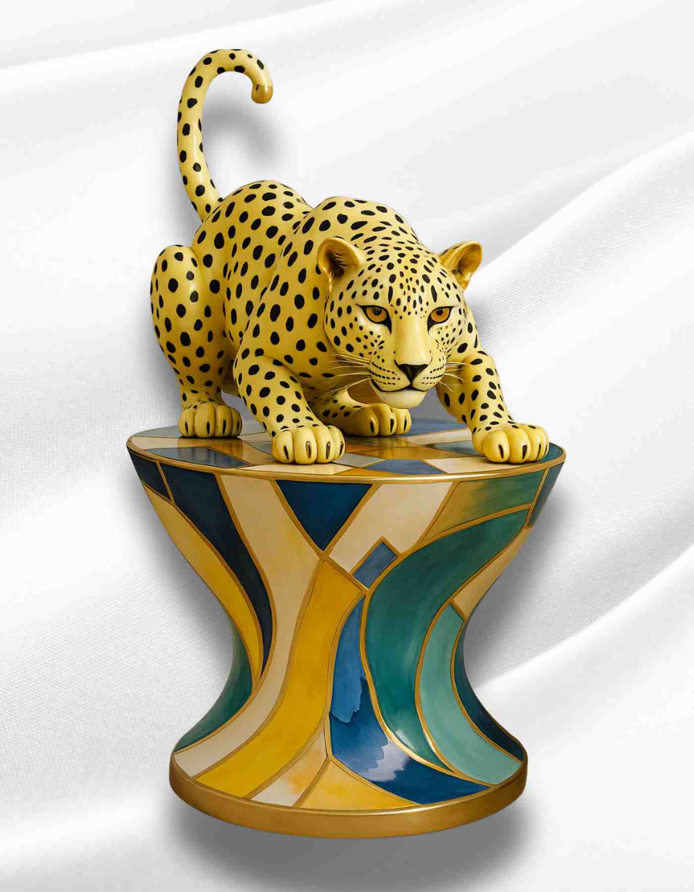 Leopard Myth | A Statement Sculpture for the Entryway Corner made in Resin