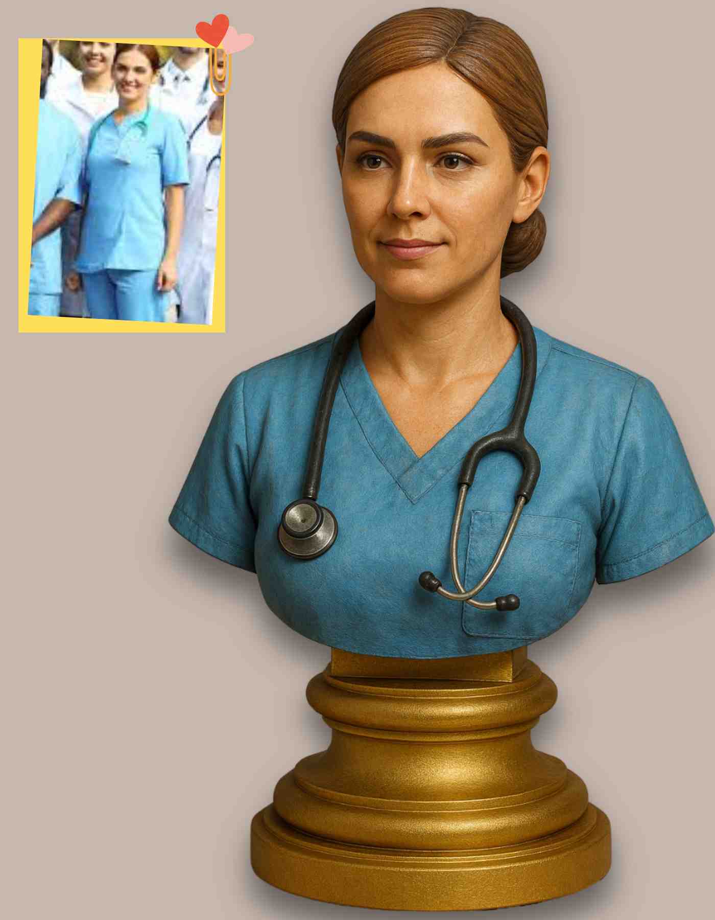 Custom Nurse gifts-Custom 3D Printed Nurse Sculptures - Unique Gifts & Decor