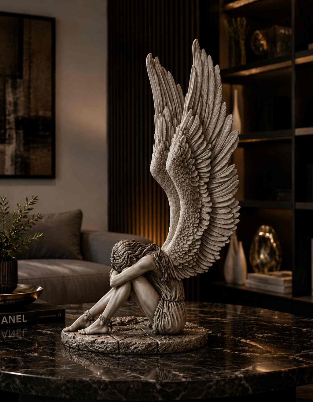 Gothic Angel wings decor sculpture