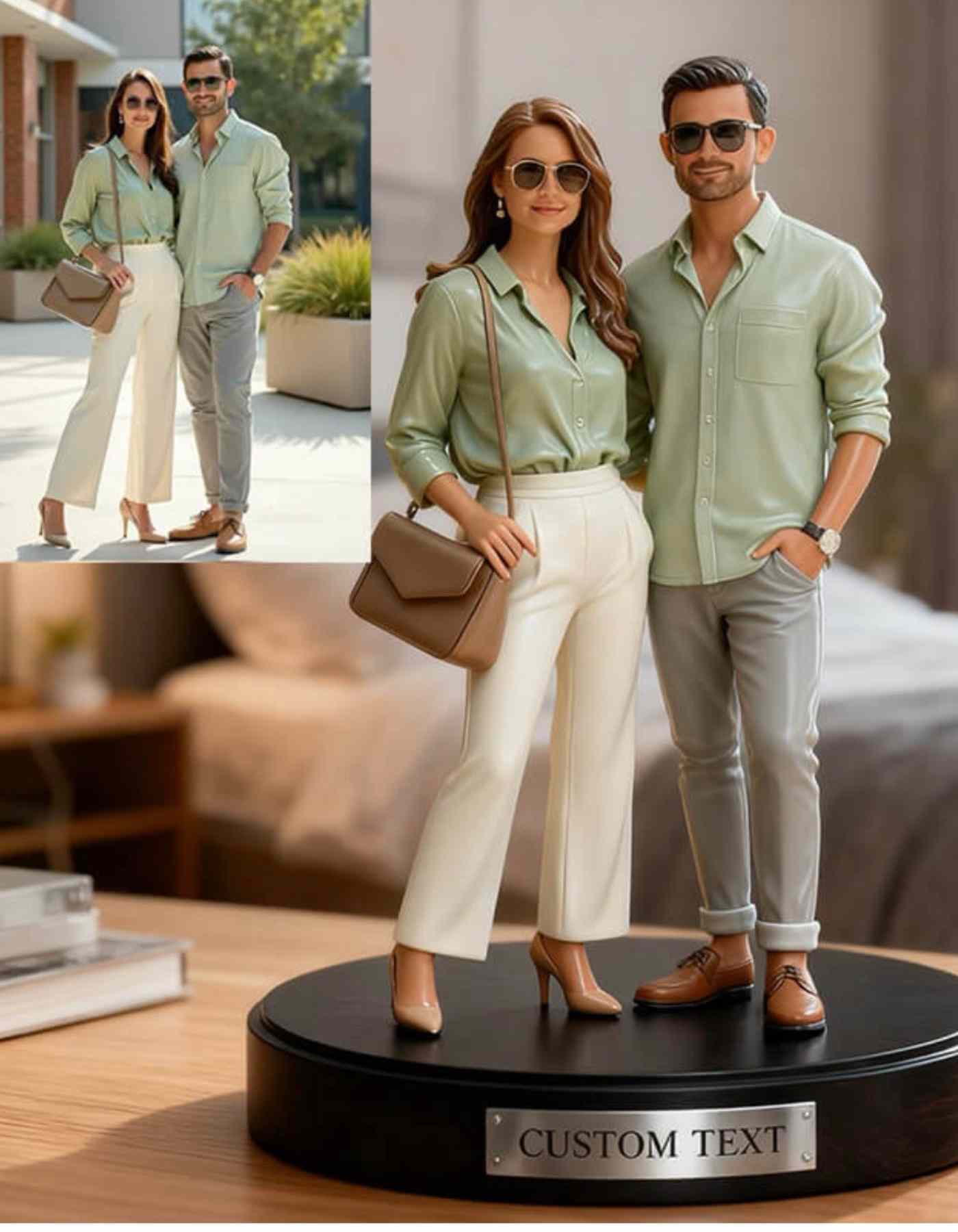 3D couple figurines, crafted in any pose you love