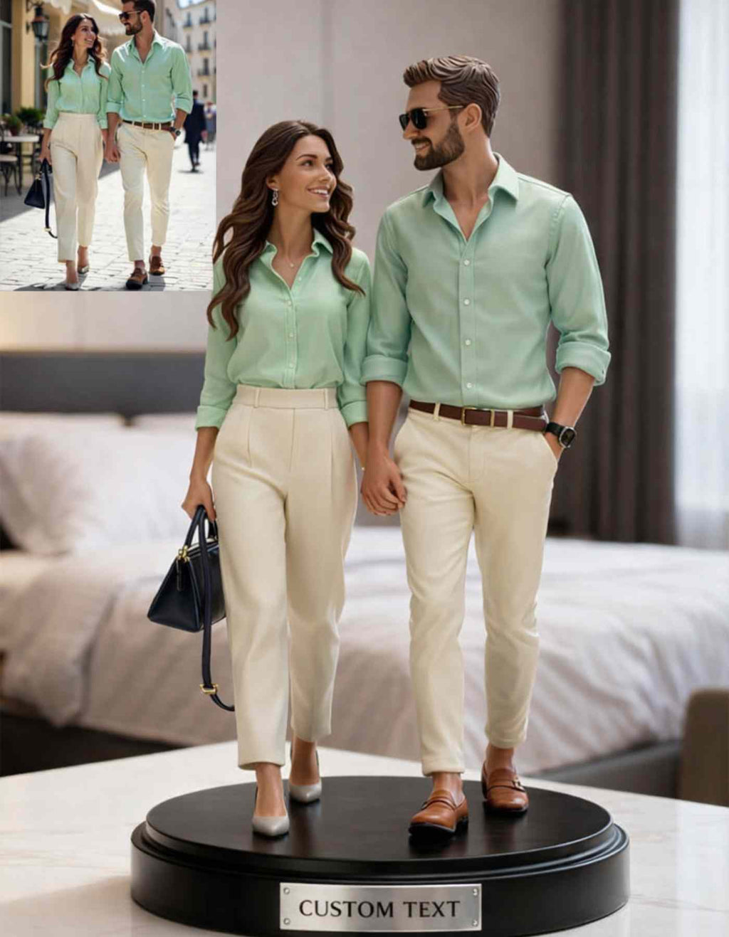 3D couple figurines, crafted in any pose you love