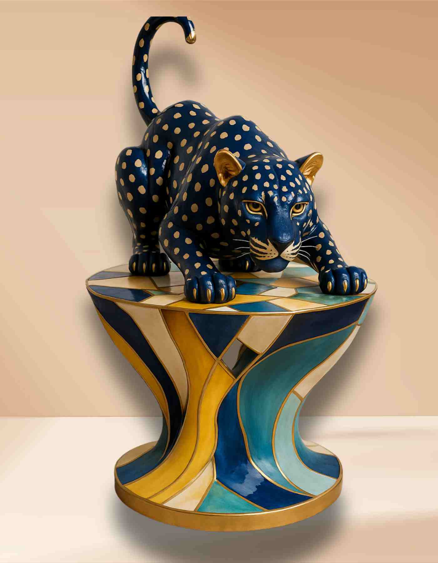 Leopard Myth | A Statement Sculpture for the Entryway Corner made in Resin