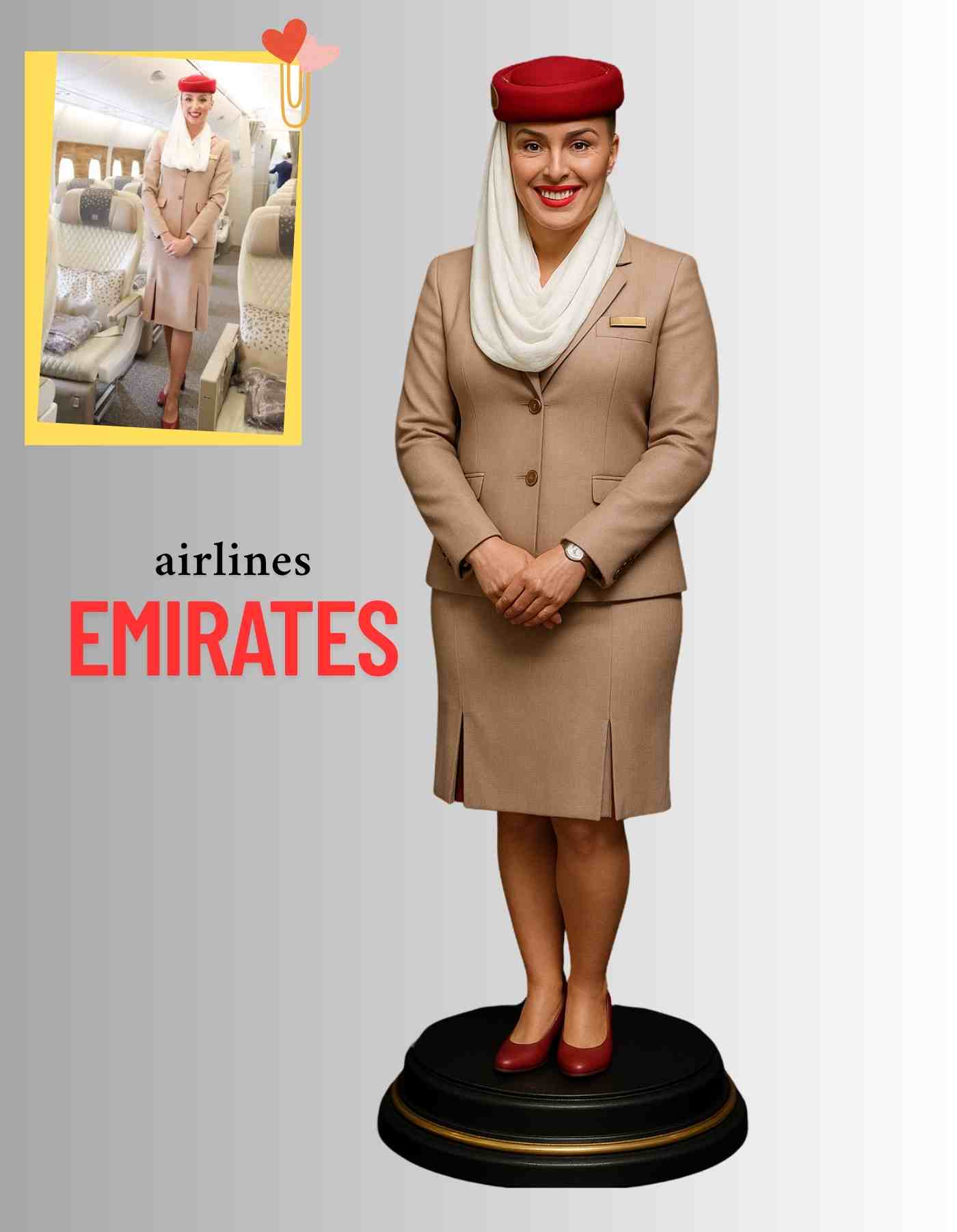 Custom Flight Attendant Figurine: realistic Figurines