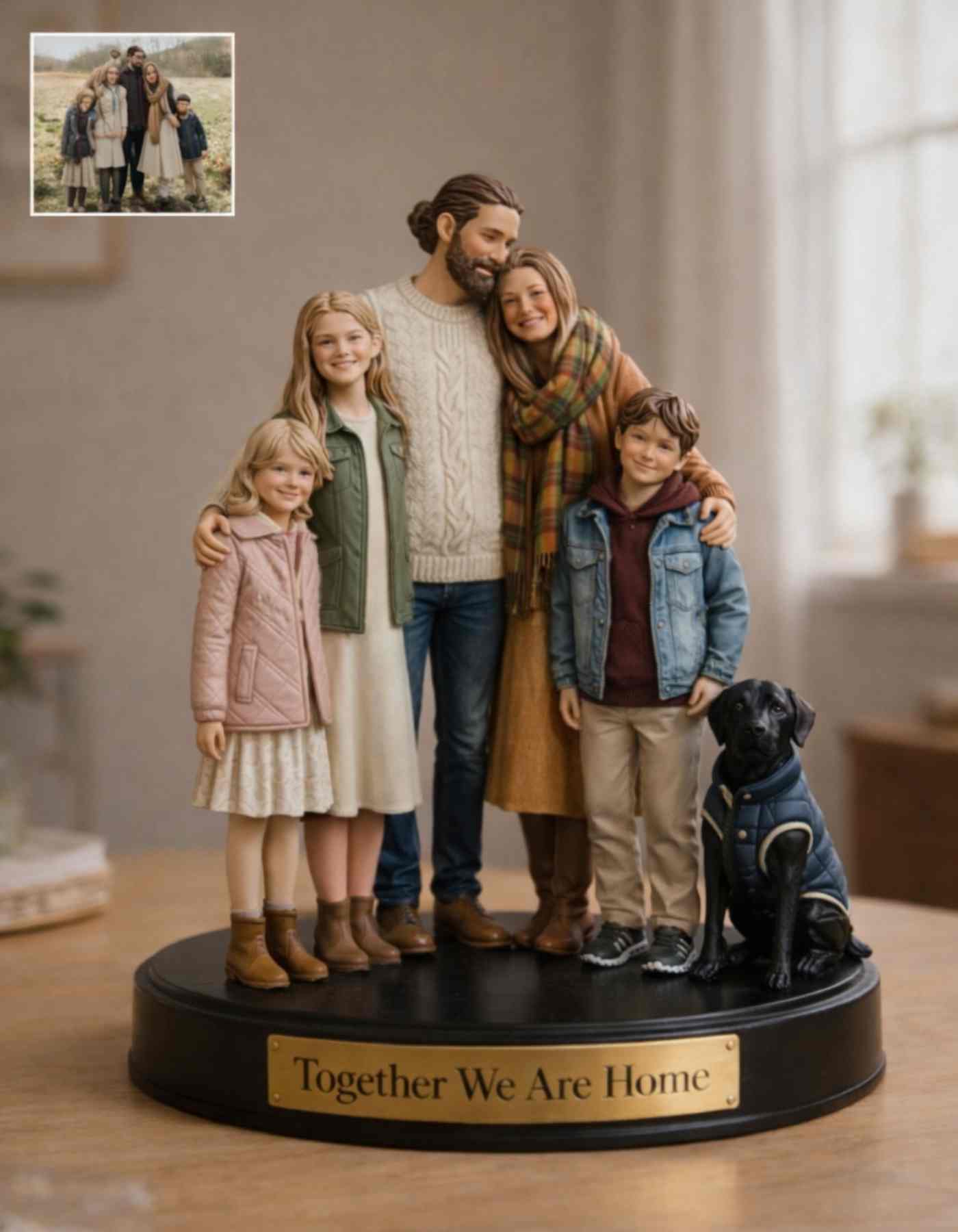 3D family figurines celebrating the love that holds you together