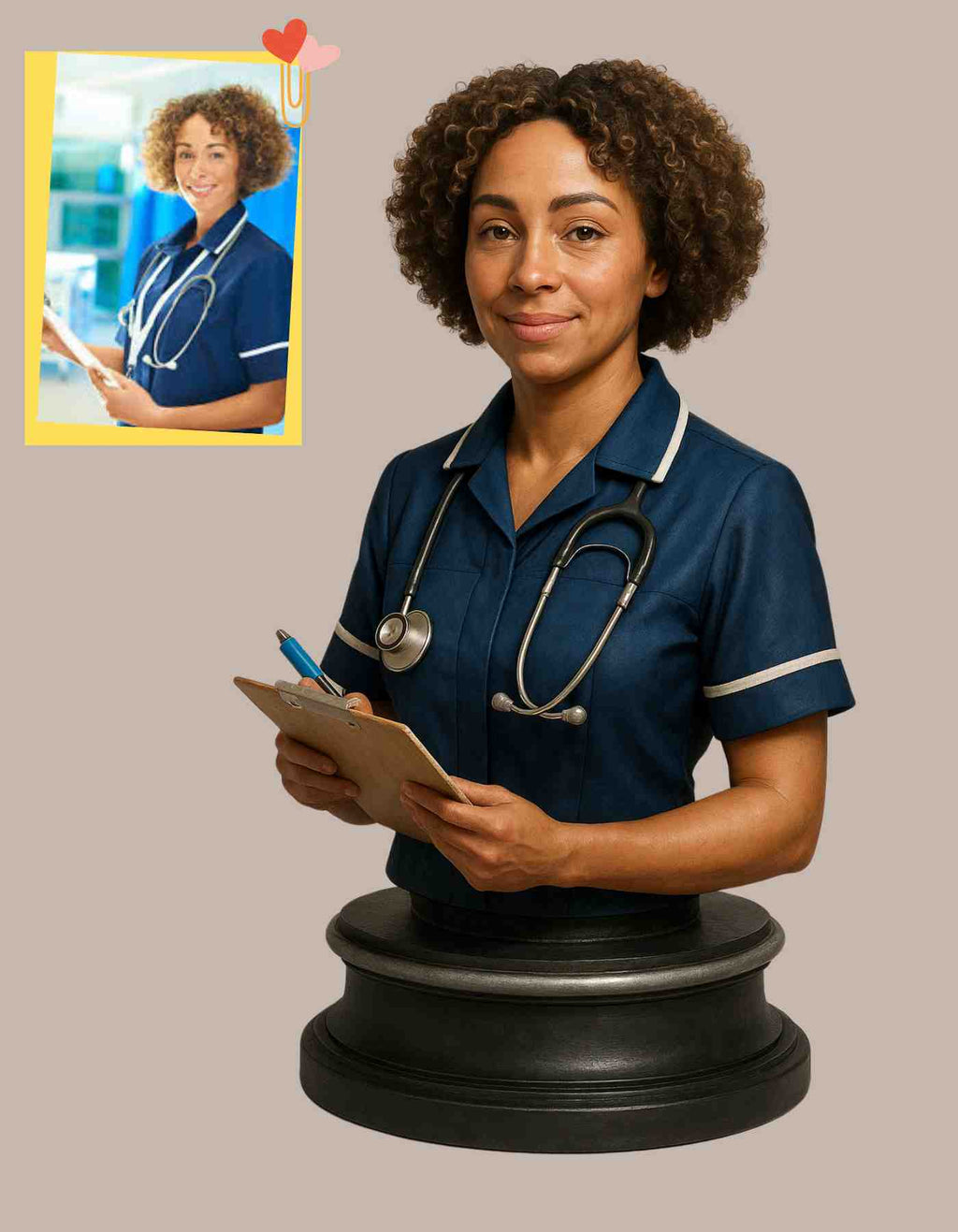 Custom Nurse gifts-Custom 3D Printed Nurse Sculptures - Unique Gifts & Decor