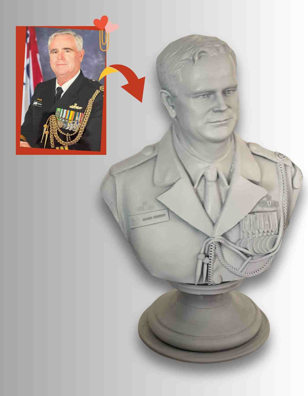 Custom Bust sculpture- Personalized 3D Art Crafted to Perfection!