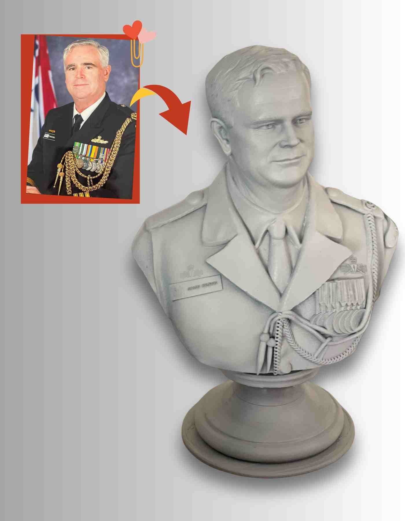 Custom Bust sculpture- Personalized 3D Art Crafted to Perfection!