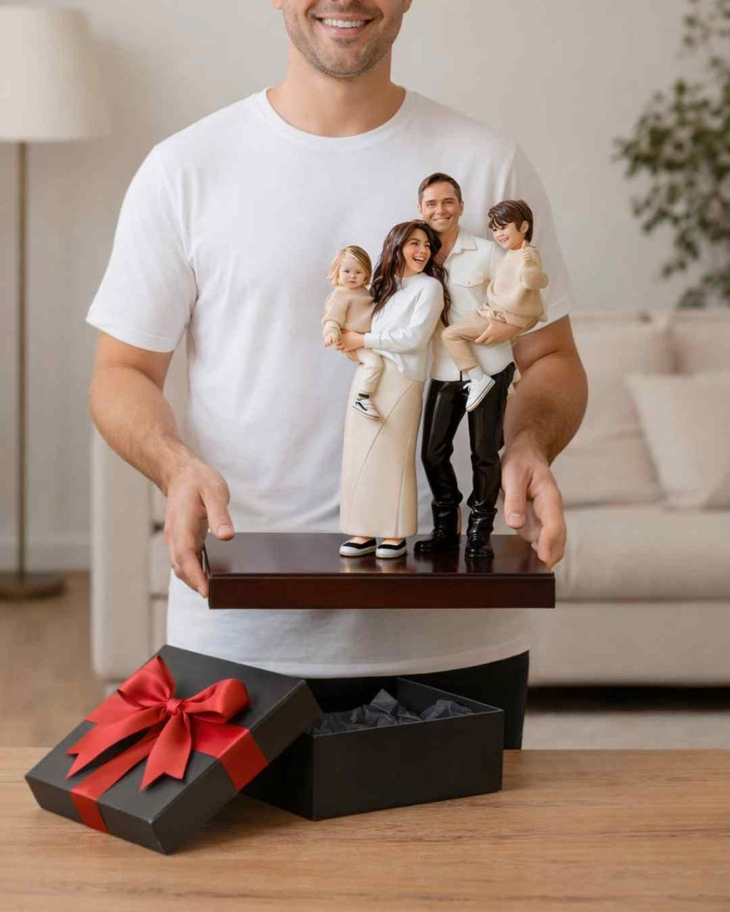 3D family figurines celebrating the love that holds you together