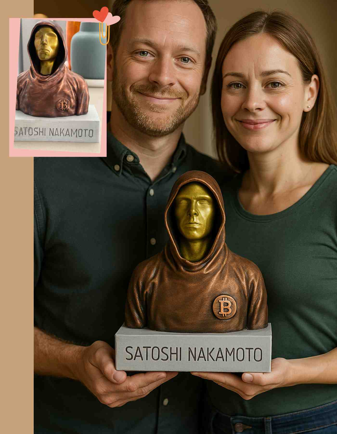 Custom Satoshi Nakamoto Statue - Unofficial Crypto Icon Replica Decor