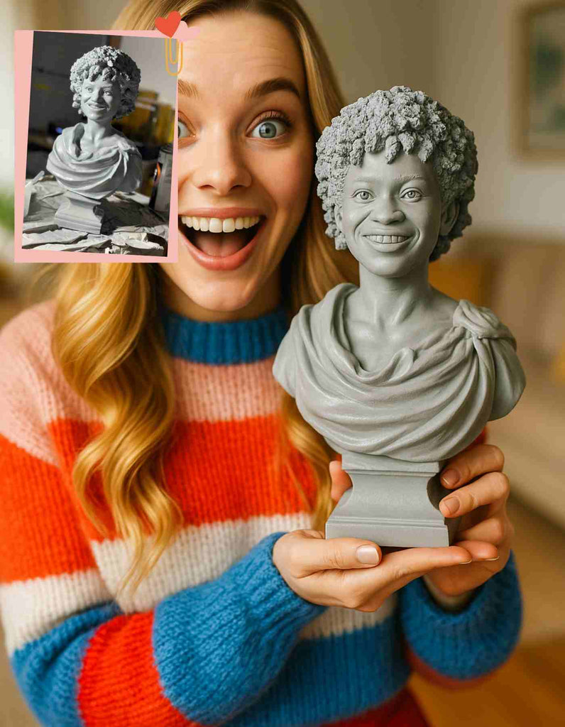 Bust sculpture ; Personalized 3D Art for Timeless Elegance!