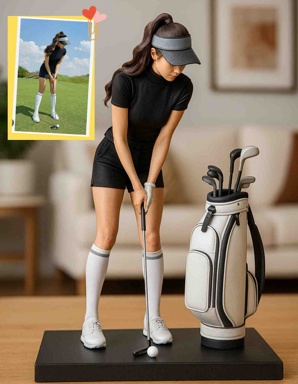Luxury golf gifts: Custom made for you in your fave pose