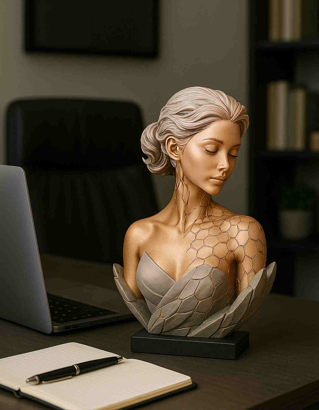 Whispering Shadows | Resin Modern Decor for Shelves & Desk Top