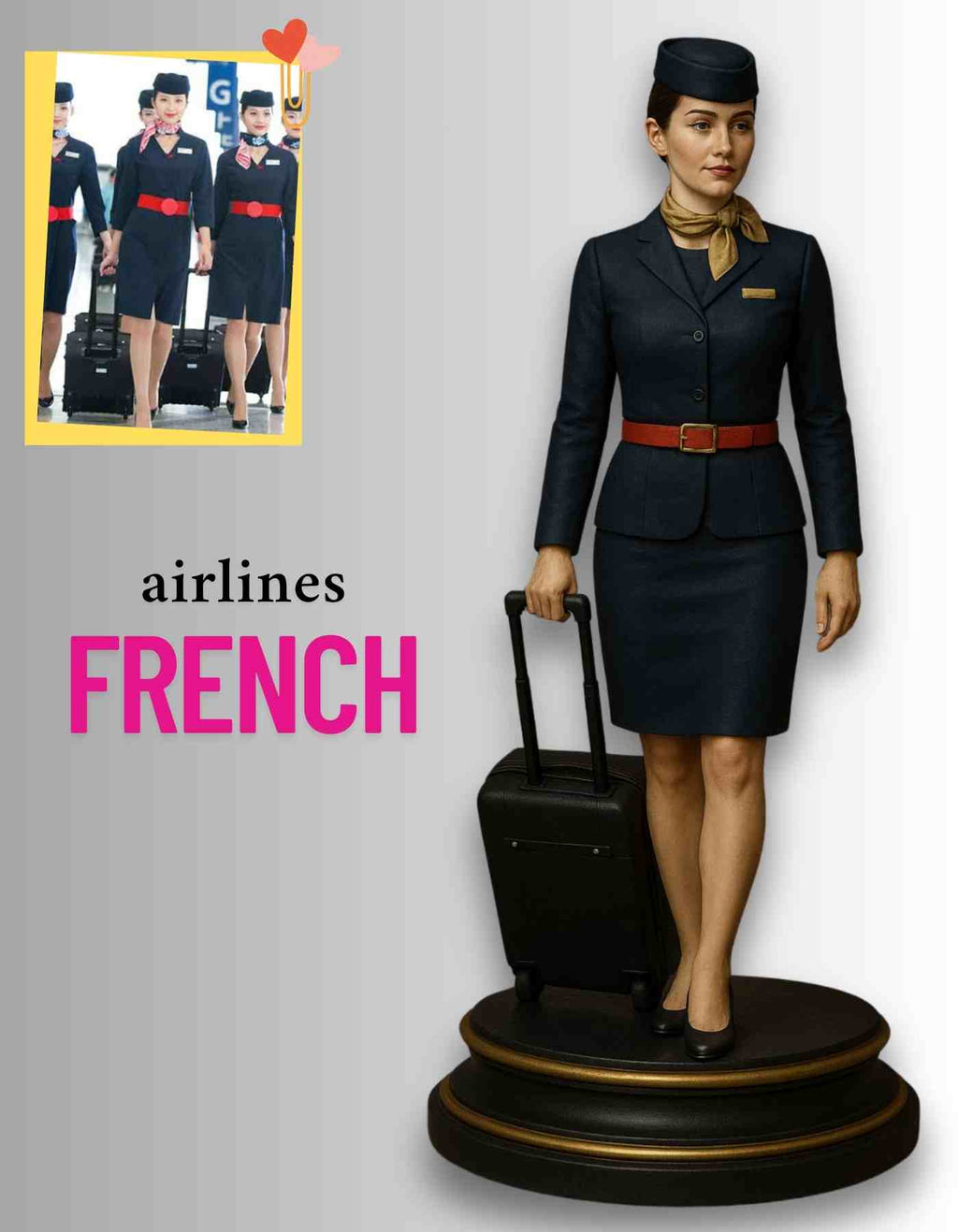 Custom Flight Attendant Figurine: realistic Figurines