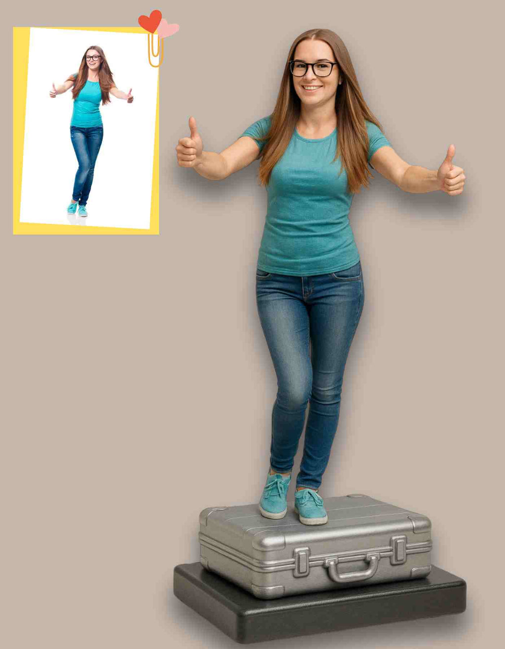 3D Mini me Figurines with fancy custom base