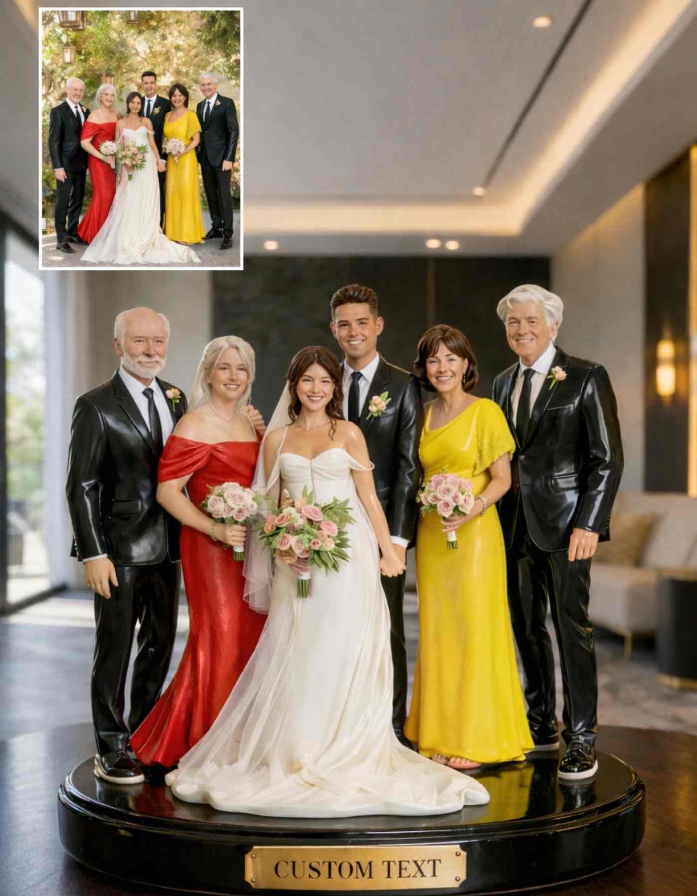 Personalized Family Sculpture Figurine A Full Sculpture Keepsake