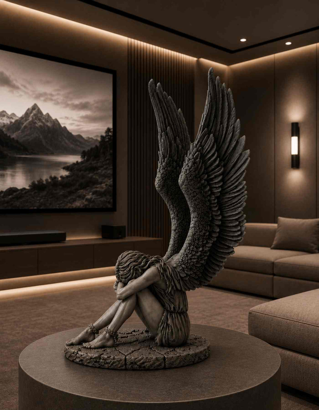 Gothic Angel wings decor sculpture