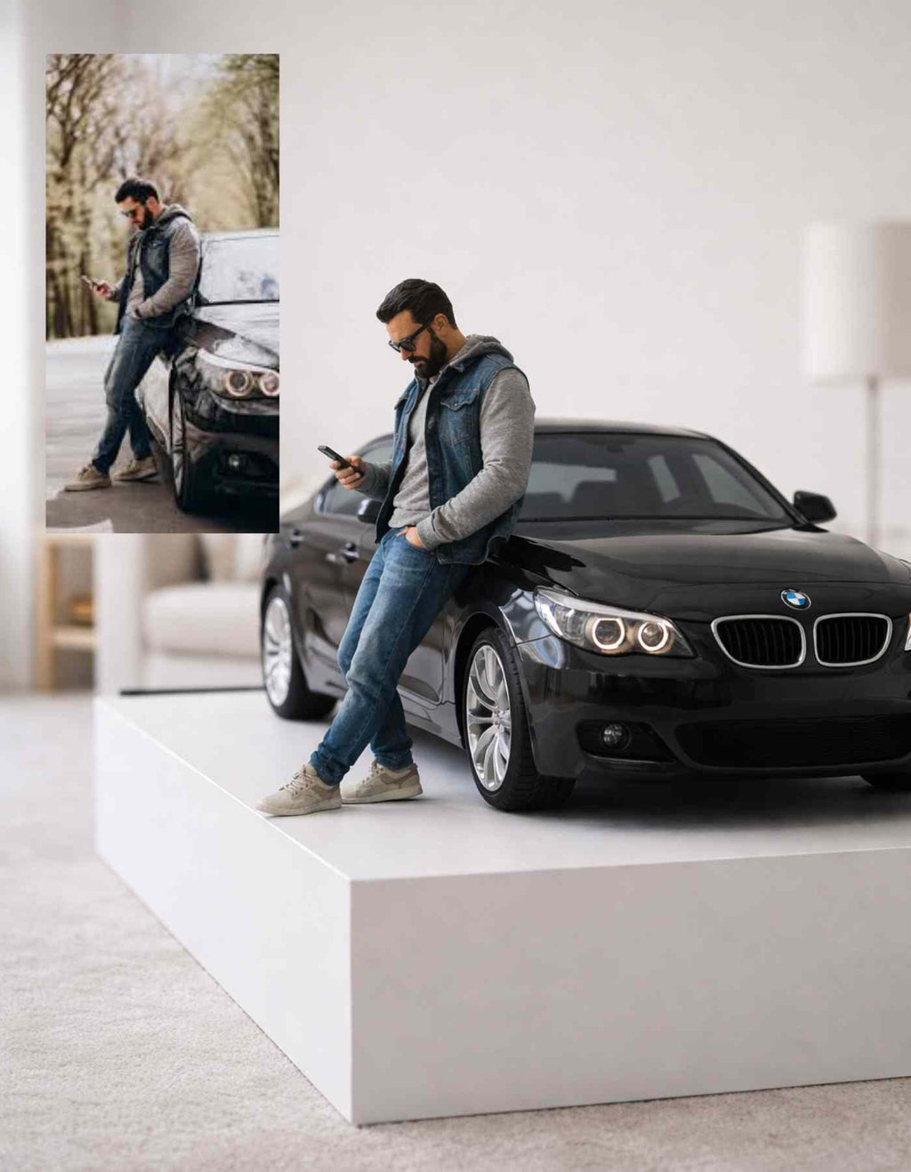 Luxury gifts for car guys: Car + the owner of the car Figurines
