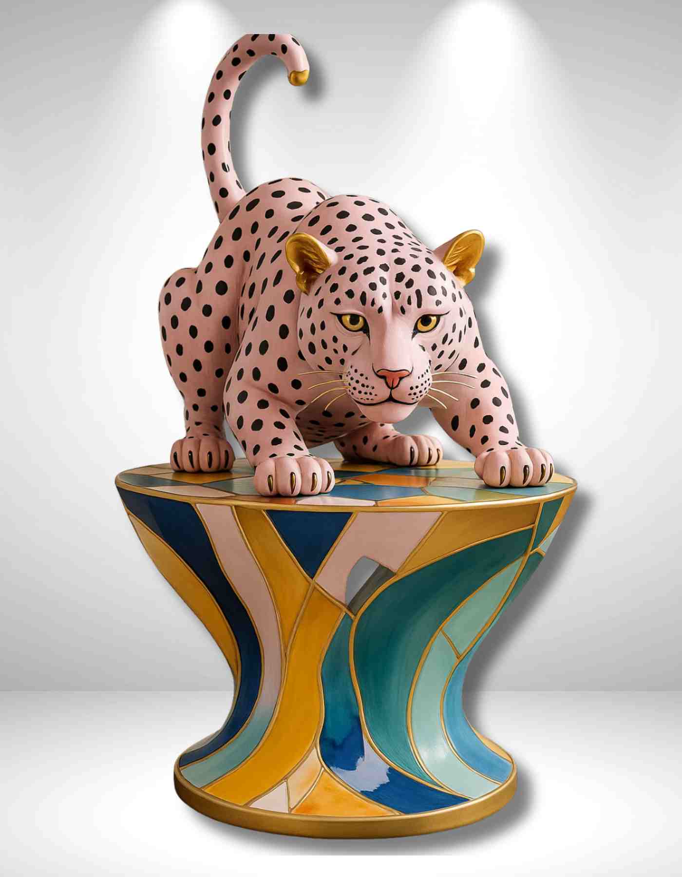 Leopard Myth | A Statement Sculpture for the Entryway Corner made in Resin